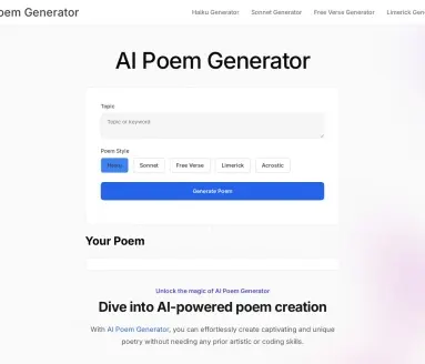 AI Poem Generator-AI诗歌生成器