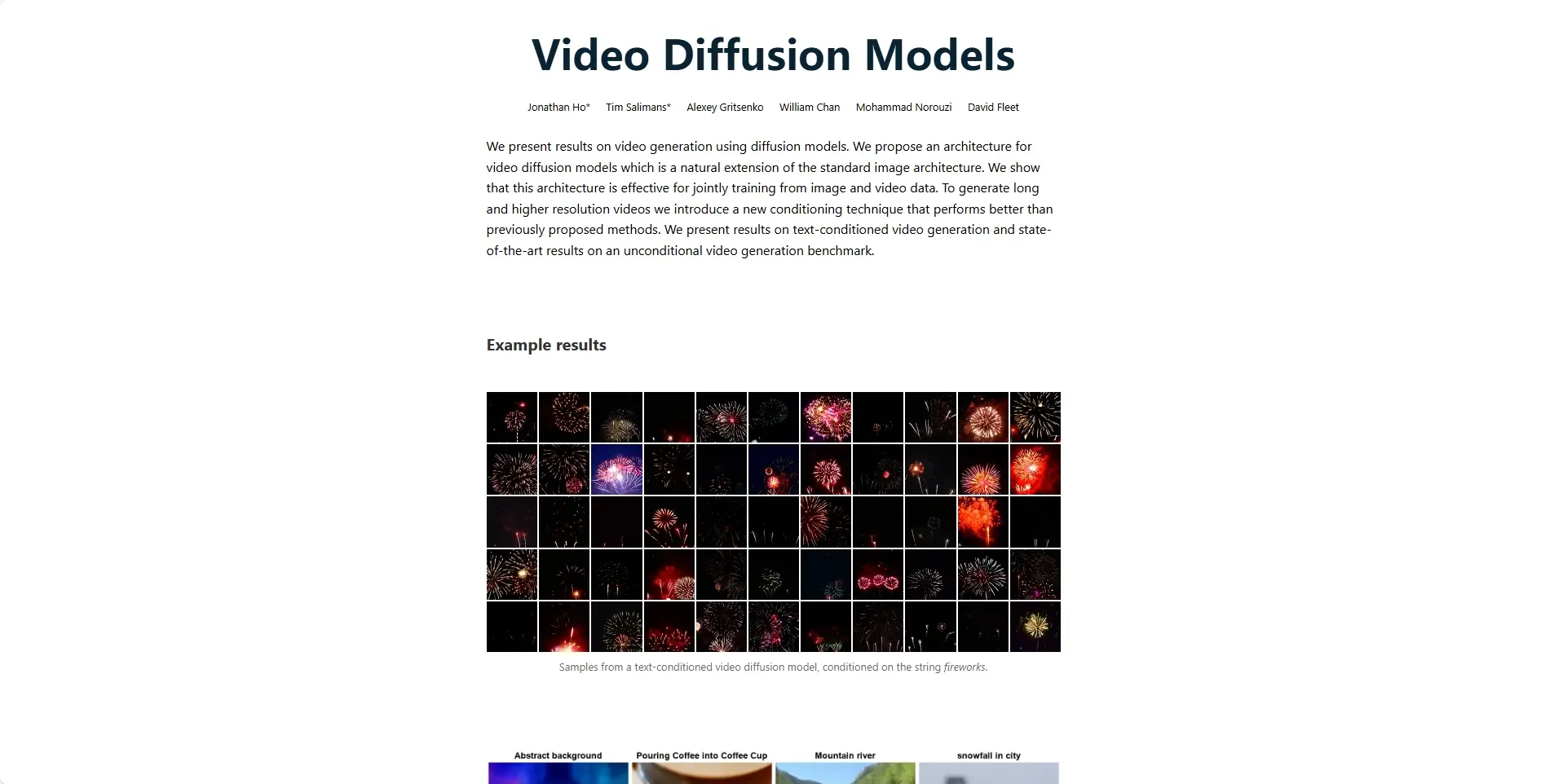 Video Diffusion Models
