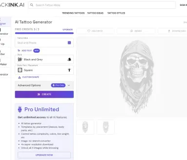 Blackink AI纹身生成