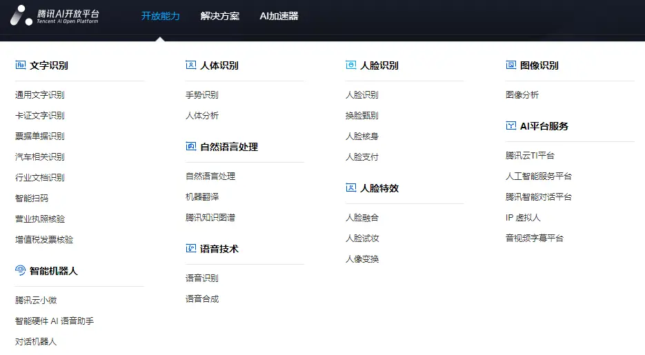 腾讯AI开放平台