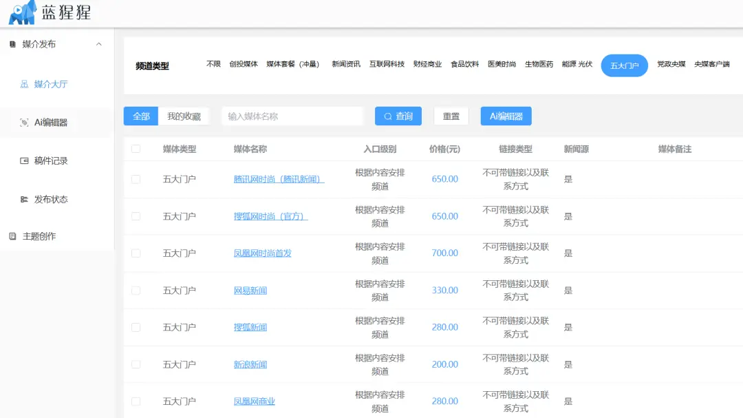 蓝猩猩PR AI 蓝猩猩PR AI